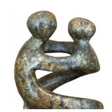 LR - Shona Serpentine Stone Sculpture Ukama Dancing Couple