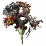 LR - Mixed Faux and Dried Floral Wreaths and Sprays