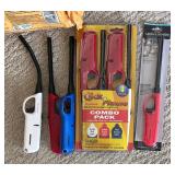 FR - Fireplace Tool Set, Log Holder, Fire Starters & Lighters Mixed Lot