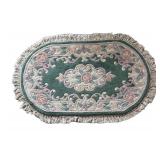LR - Vintage Chinese Hand-Tufted Oval Rug 24 X 42 in