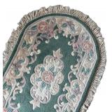 LR - Vintage Chinese Hand-Tufted Oval Rug 24 X 42 in
