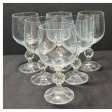 K - Vintage Bohemia Claudia Crystal Stemware (Lot of 6)