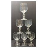 K - Vintage Bohemia Claudia Crystal Stemware (Lot of 6)