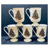 K - CCCC Christmas Tree Mugs (Lot of 5)