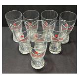 K - Budweiser Pilsner Glasses Set of 8