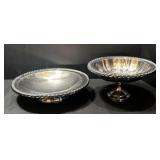 FR - Vintage Silver Plated Serving Platter and Bowl Set (Lot of 4)