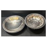 FR - Vintage Silver Plated Serving Platter and Bowl Set (Lot of 4)