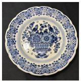 K - Delft Hand Painted Plate 9in Blue & White