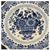 K - Delft Hand Painted Plate 9in Blue & White