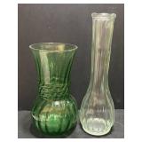 K - Glass Vase and Candle Holder Mixed Lot