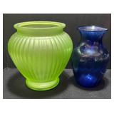 K - Glass Vase and Candle Holder Mixed Lot