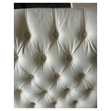 DR - Gorgeous Marble Pedestal Dining Table With 6 Tufted Chairs