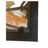 H - Metal Glass Top Console Table