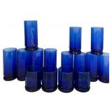 K - Vintage Cobalt Blue Anchor Hocking Essex Tumblers