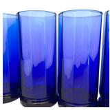 K - Vintage Cobalt Blue Anchor Hocking Essex Tumblers