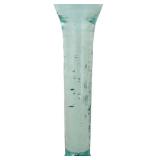 LR - Pair of Aqua Blue Glass Candle Holders