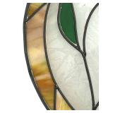 LR - Floral Stained Glass Round Suncatcher 18'