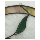 LR - Floral Stained Glass Round Suncatcher 18'