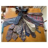 Vintage Men's Necktie Lot Mixed Brands Geometric Paisley Wide Ties