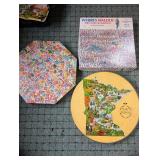 Where's Waldo, Springbok Minnesota & Stamp Collage Puzzle Mixed Lot