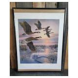 Herb Brooks Signed!! One More Pass  Canada Geese by James Meger
