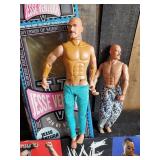 Collectible Jesse Ventura WWF action figures one with box and WWF Trivia Game