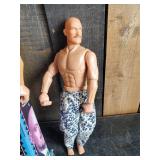 Collectible Jesse Ventura WWF action figures one with box and WWF Trivia Game