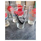 2 Vintage Schmidt Pitchers and 5 Glasses