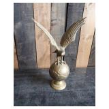 Gorgeous Brass antique Eagle on the World full wing spread