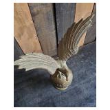 Gorgeous Brass antique Eagle on the World full wing spread