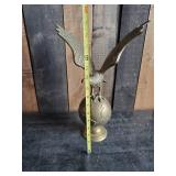 Gorgeous Brass antique Eagle on the World full wing spread