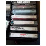 Vintage cassette Tapes of various artists, Metallica, Journey, Boston 38 special and so much more