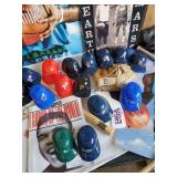 Kevin Garnett Life size Poster with Louiville Slugger Bats toy size, many small baseball hats, and more