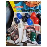 Kevin Garnett Life size Poster with Louiville Slugger Bats toy size, many small baseball hats, and more