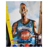 Kevin Garnett Life size Poster with Louiville Slugger Bats toy size, many small baseball hats, and more