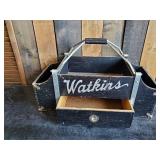 Cool Vintage Watkins Wooden Travel Salesmans Box