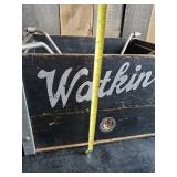 Cool Vintage Watkins Wooden Travel Salesmans Box
