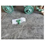 Vintage Watkins Cast Bank Draft horses pulling a wagon with key