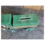 Vintage Watkins Cast Bank Draft horses pulling a wagon with key