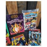 Lot of vintage books and comic books Superman GI joe and more