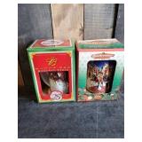 2 Budweiser Holiday Steins 1998 & 2004 still in boxes never used