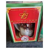 2 Budweiser Holiday Steins 1998 & 2004 still in boxes never used