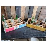 Amazing Pepsi Crate with Gorgeous Color and Squirt Crate with various Vintage Soda Bottles