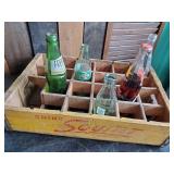 Amazing Pepsi Crate with Gorgeous Color and Squirt Crate with various Vintage Soda Bottles