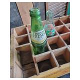 Amazing Pepsi Crate with Gorgeous Color and Squirt Crate with various Vintage Soda Bottles