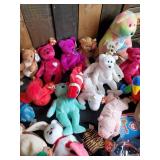 Large Lot of TY Beanie babies of various styles and Sizes most with tags and great condition