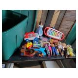 Vintage Fisher PriceToys and Barbie Dolls with Tote
