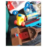 Vintage Fisher PriceToys and Barbie Dolls with Tote