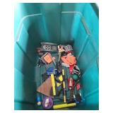 Vintage Fisher PriceToys and Barbie Dolls with Tote