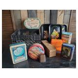 Vintage Tins and trays with beautiful color